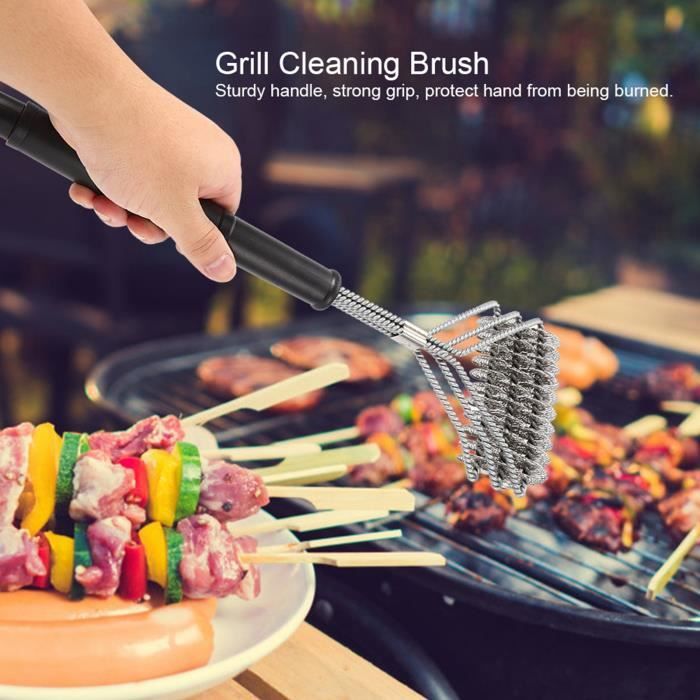 SINMI Brosse Barbecue, 3 en 1 Brosse Nettoyage Barbecue avec Grattoir