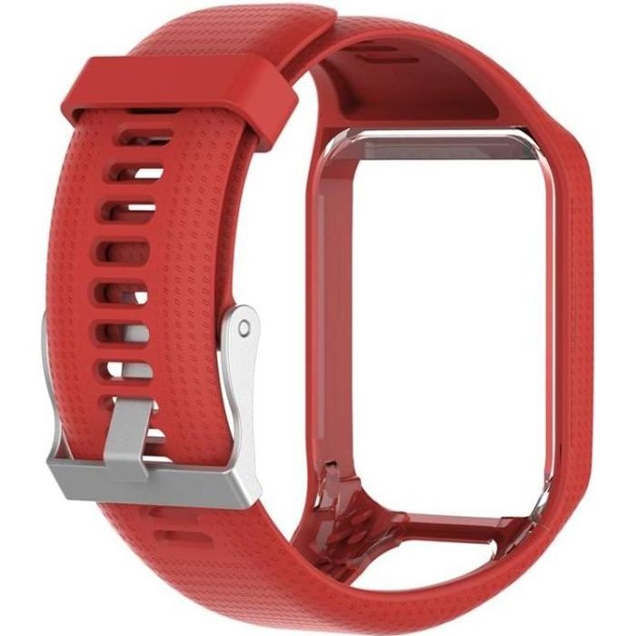 Bracelet rouge pour Tomtom Adventurer, Tomtom Spark, Tomtom Spark 3, Tomtom  Runner 2