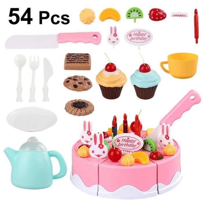 54 Pieces Decoupage De Jouets De Gateau D Anniversaire De Creation Creatif Beau Jouet De Coupe De Gateau Pour Bebe Fille Cdiscount Jeux Jouets