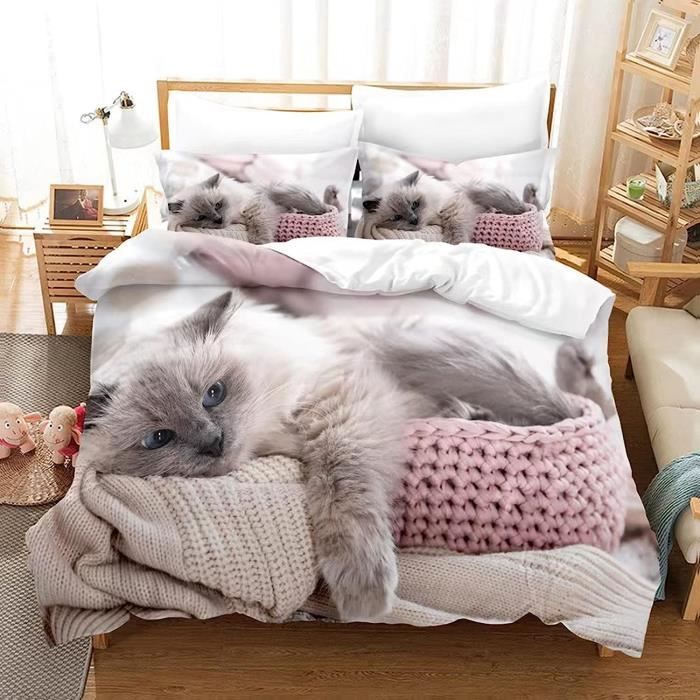 Taie D'oreiller Chat Noir Géant Jouant Avec Des Voitures - Originale - Neuve