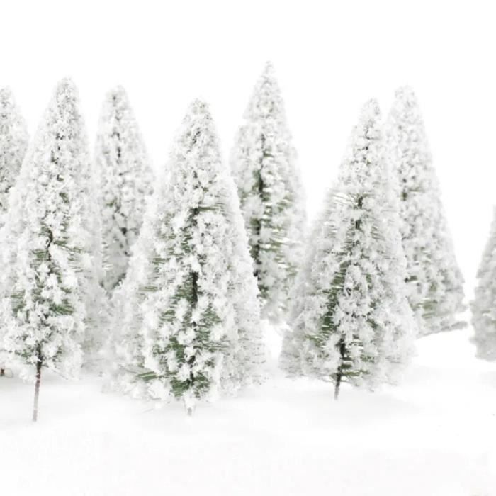 Mini arbre de Noël modèle enrichi,arbres miniatures,neige blanche,hiver