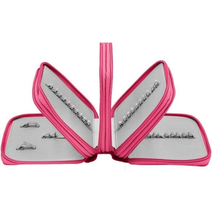 Grande Trousse à Crayons 72 Emplacements 23 X 17 X 7 Cm - Trousse à Crayons Pour Adulte - Amovible - Rempli - Grande Capacité - Avec Fermeture éclair - Pour Filles