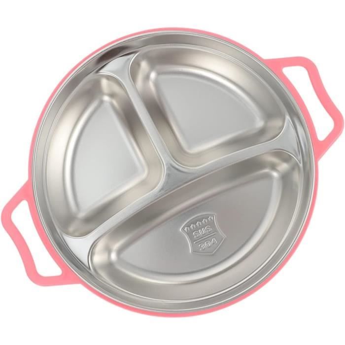 Assiette En Acier Inoxydable à Compartiments Incassables Pour Enfants - Puériculture