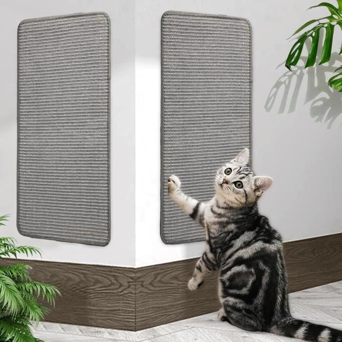 2 griffoirs pour canapé, tapis griffoir pour chats pour meubles, canapé, porte murale, protège canapés, griffoir pour canapé 20*40cm