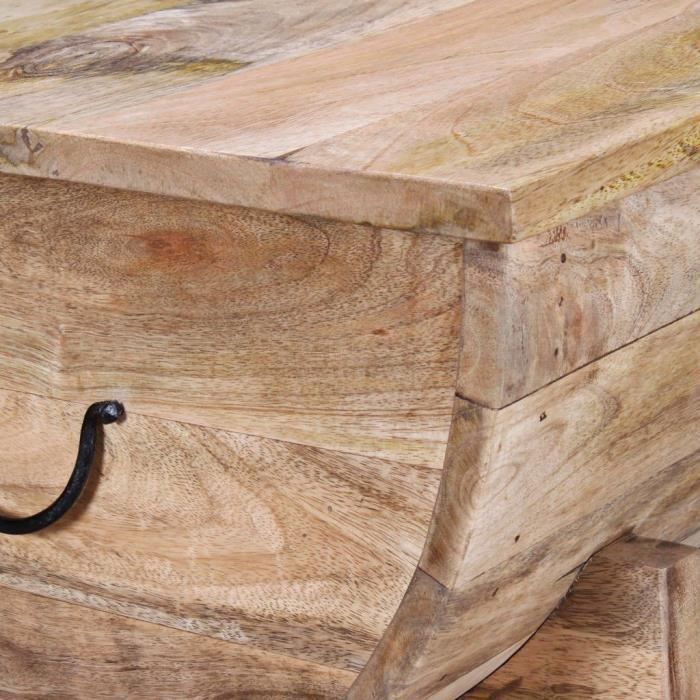 Table basse - Bois massif - Rectangulaire - Contemporain