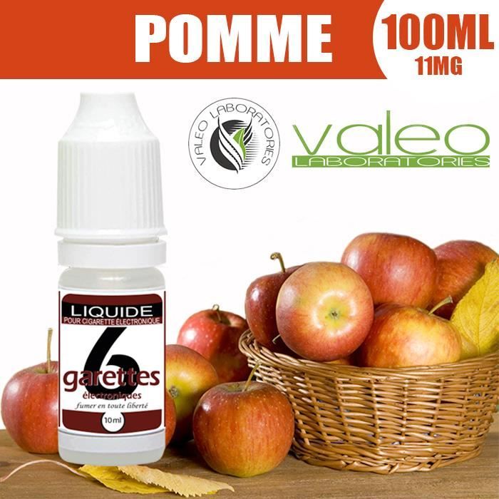 E LIQUIDE 100ML – POMMES ROUGES 11mg DE NICOTINE - 6GARETTES ...