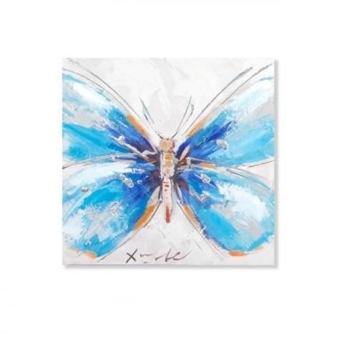 Tableau Toile Peinture Papillon 30 X 30 Cm Achat Vente Tableau Toile Cdiscount