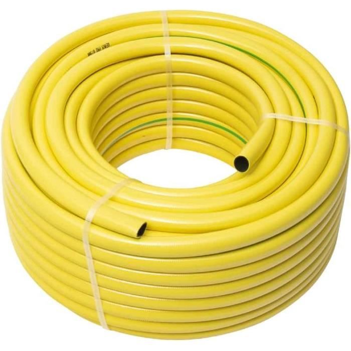 Tuyau D'Arrosage Renforcé WERKA PRO - 50m Ø19mm - Antivrille - 220g/m² - Jaune
