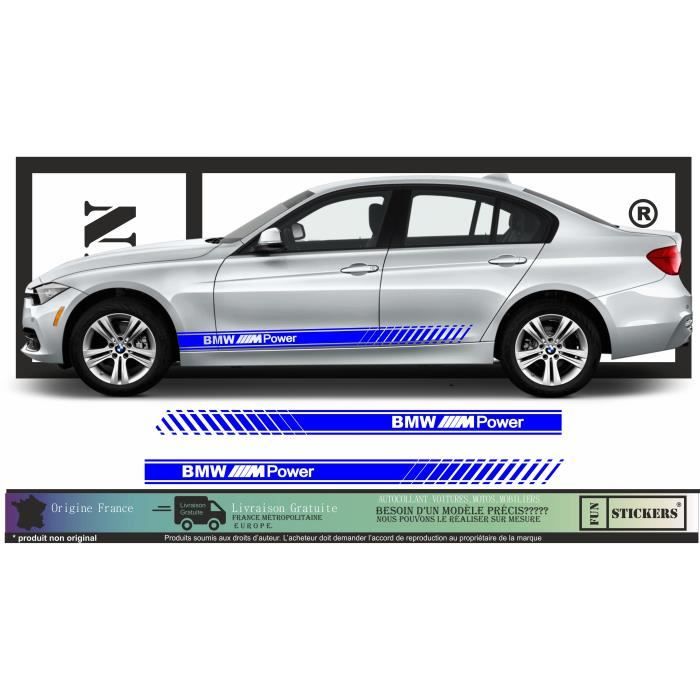 BMW M - Série 1 2 3 4 5 6 7 X1 X2 X3 X4 X5 X6 Bandes de Bas de Caisse Bleu foncé - Tuning Sticker Autocollant Graphic Decals