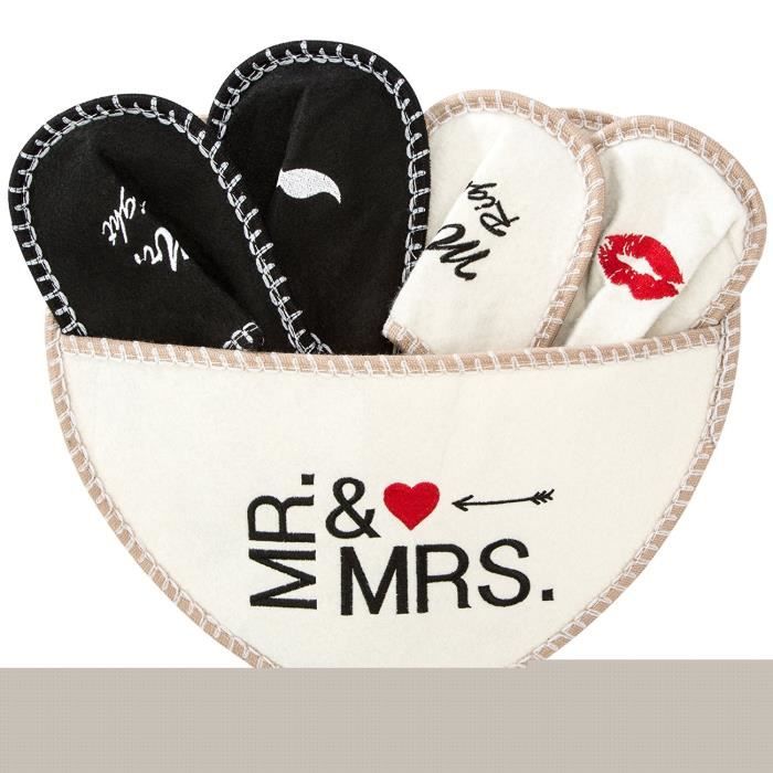 Pantoufle mr et mrs Outlet