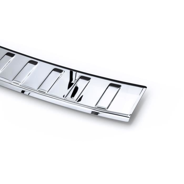 Protection de seuil de coffre chargement en acier pour Audi A4 B9 Avant 2015- [Argent brillant]