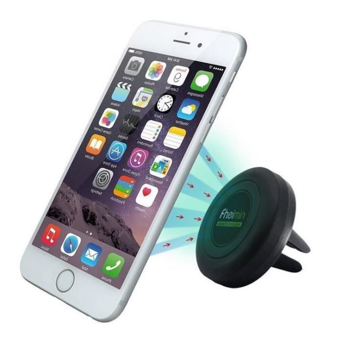 Support Téléphone Voiture Magnétique 360° - Universel - Ventouse Forte - Tous Mobiles - Neuf