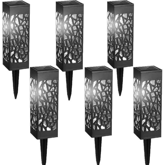 6Pcs Lampe Solaire Exterieur, Led Lumière Solaire Extérieur Decoration