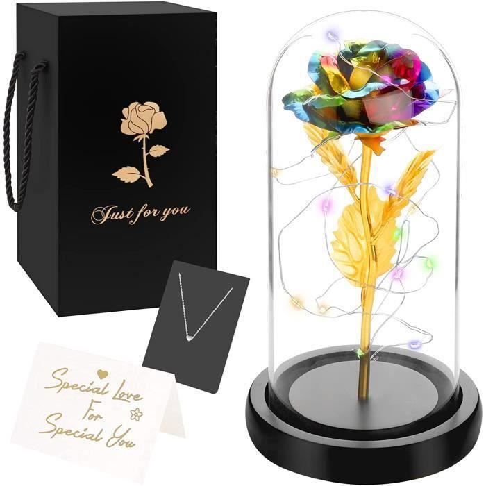 Cloche En Verre Pour Fleurs Éternelles – Avec Socle En Bois – 10x14 Cm – Décoration Saint-Valentin, Anniversaire - 9