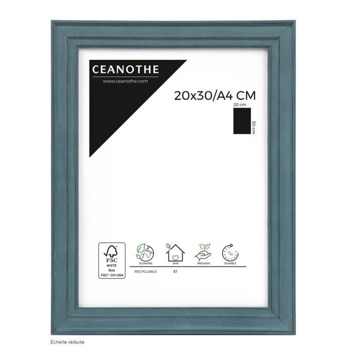 cadre photo belle ile bleu 20x30 cm a4 cdiscount maison