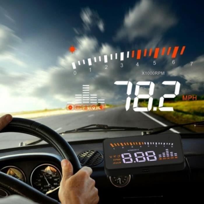 Kit D affichage De La Vitesse Au Pare Brise X5 HUD 3 Pouces Universel 