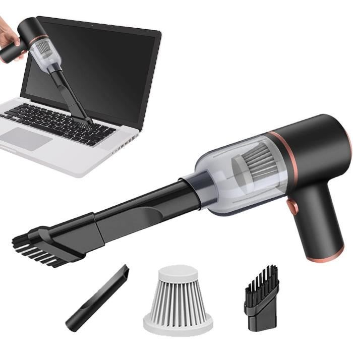 Aspirateur à Main Sans Fil 4-en-1 20000PA - Moteur Sans Balais, Batterie 6000mAh Type-C | Pour Voiture, Bureau, Maison | Fonction Aspiration, Soufflage, Pompe