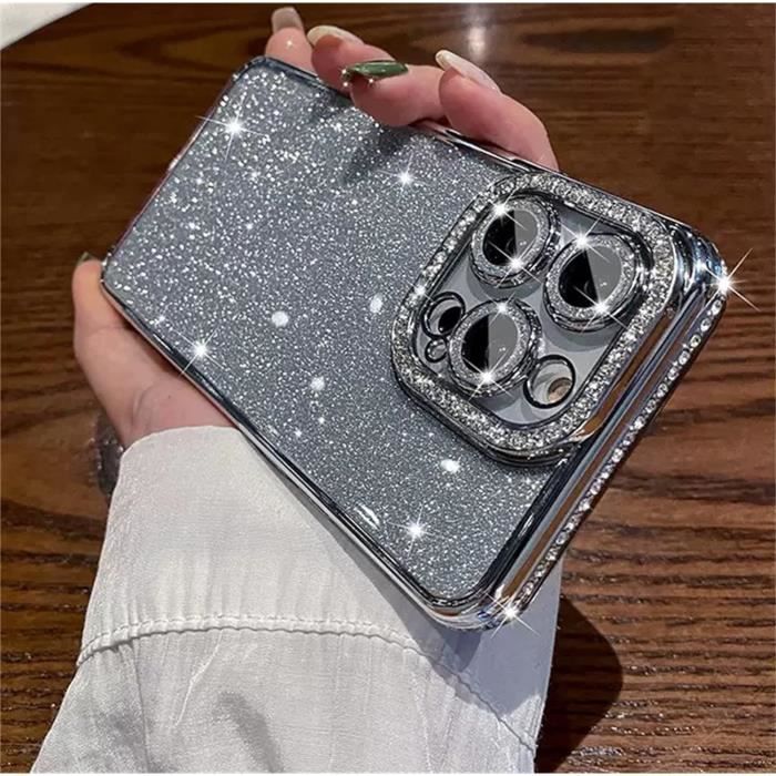 UEEBAI Coque pour iPhone 13 Pro Max, Silicone Paillettes Étui en Ultra Léger et Mince, Housse de