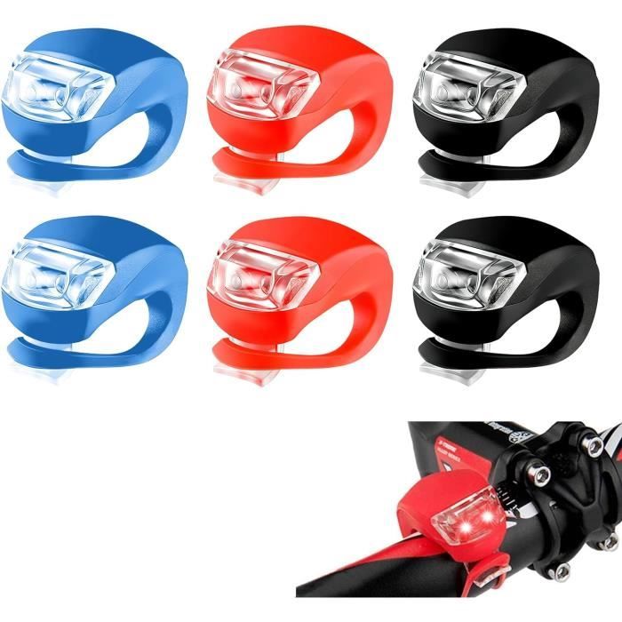 6 Pièces Lumière Vélo Led, Éclairage De Vélo Avant Et Arrière Étanche ...