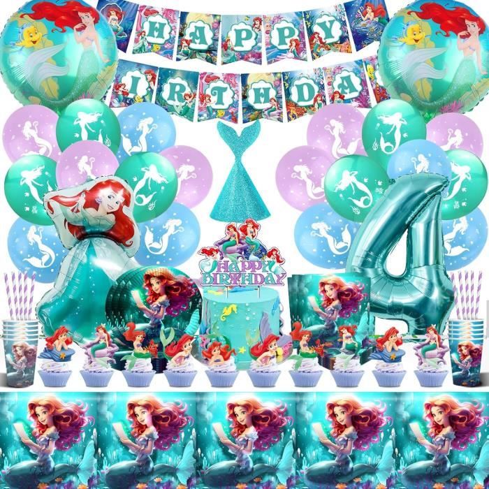 Kit Cadeau Anniversaire Sirène 134 Pièces - Sacs, Autocollants, Bracelets, Porte-clés... Pour Une Fête Magique - Idée Pour Invités Filles
