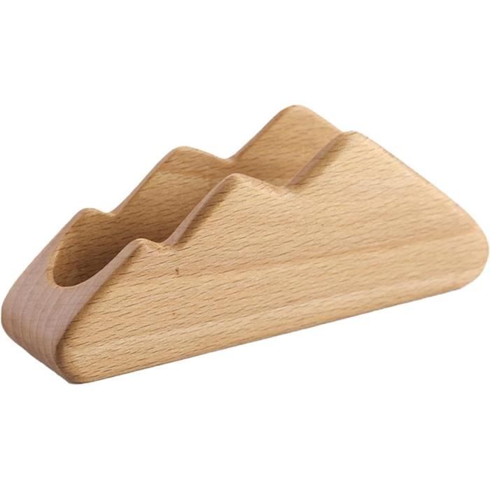 Porte-cartes De Visite En Bois Avec Un Compartiment Pour Les Cartes De Visite Et Un Support Pour Bureau Et Plan De Travail