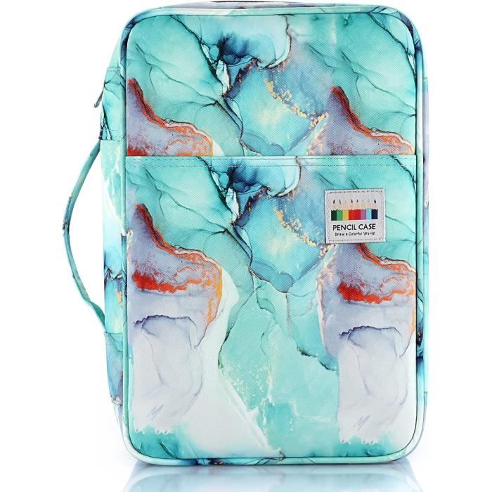 Tyidzon Trousse à Crayons Grande Capacité Avec 9 Compartiments Et D Tachable Flexible