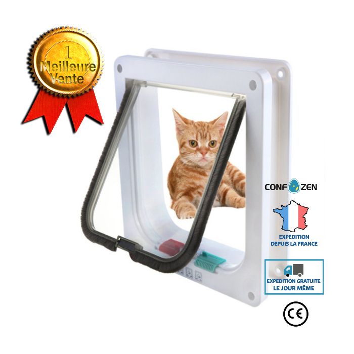Comparer les prix de CONFO Porte pour animaux de compagnie porte pour chien matériau ABS Porte Plastique Abattant Chat Chiot Animaux 25*23*5.5CM