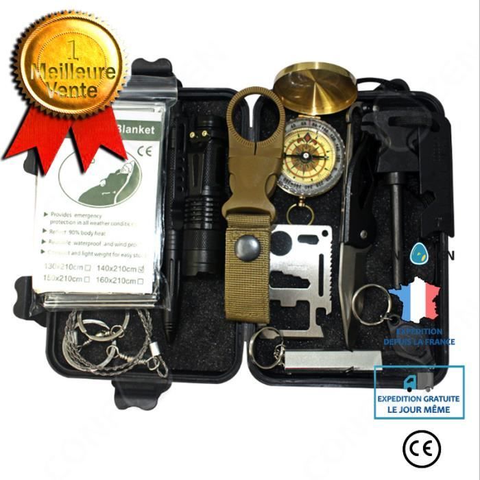 Boîte de rangement SOS VGEBY - Mini kit de survie portable en fer - Blanc - Beaux-Arts