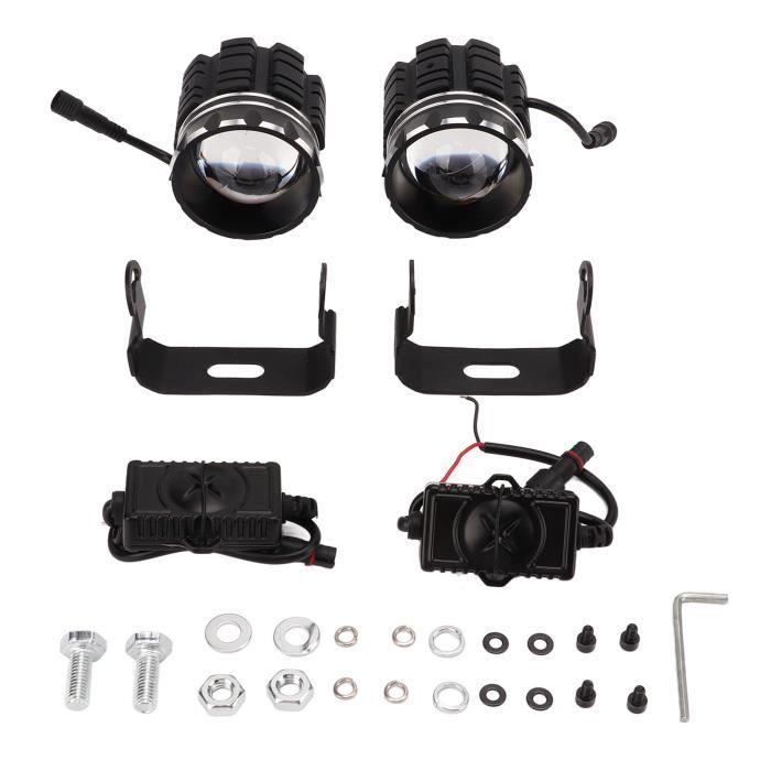 Projecteur LED Moto Avec œil D'ange - 30W, IP68, 3 Modes (feux, Clignotant), Alliage Aluminium, Pour Voiture, Camion, Bateau