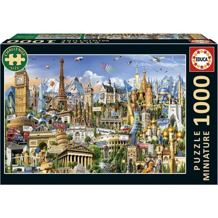 Puzzle EDUCA Symboles de lEurope Miniature 1000 pièces 625 x 30 cm À partir de
