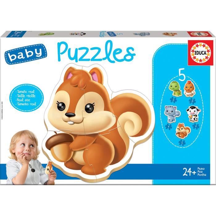 Puzzle Animaux - EDUCA - 24 pièces - Pour Enfant de 2 ans et plus