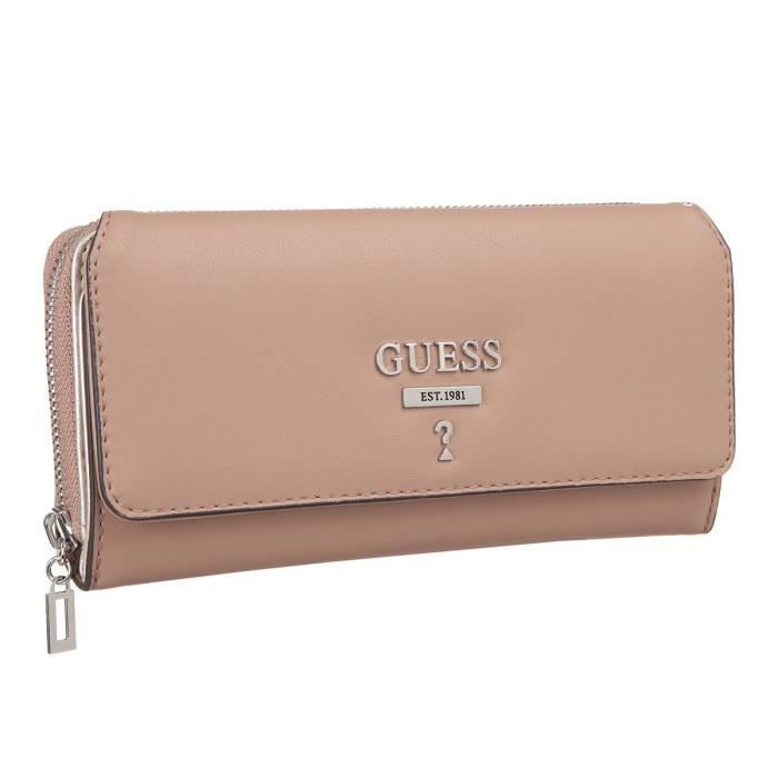 Guess Portefeuille Taupe Femme Taupe Achat Vente Tout En Un 0190231197737 Cdiscount