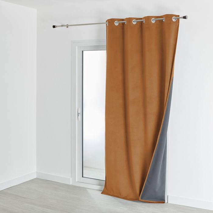 Rideaux Velours Gris Sur Mesure Doublure Occultante 304x322cm (120x127 Pouces)