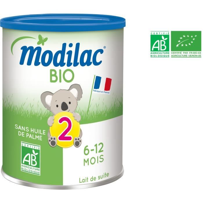 Lait bébé en poudre 2ème âge Bio MODILAC : la boite de 800 g à Prix  Carrefour