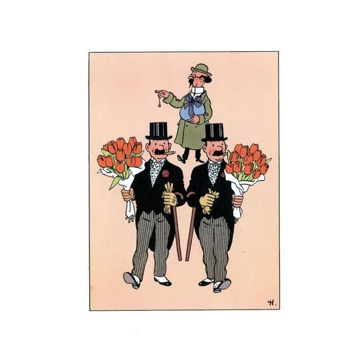 Carte Postale Double De Paques Tintin Dupond Et Dupont 311 17 5x12 5cm Cdiscount Beaux Arts Et Loisirs Creatifs