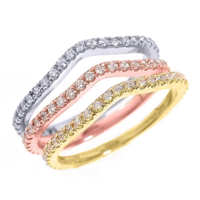bague femme 3 couleurs bague femme 3 couleurs