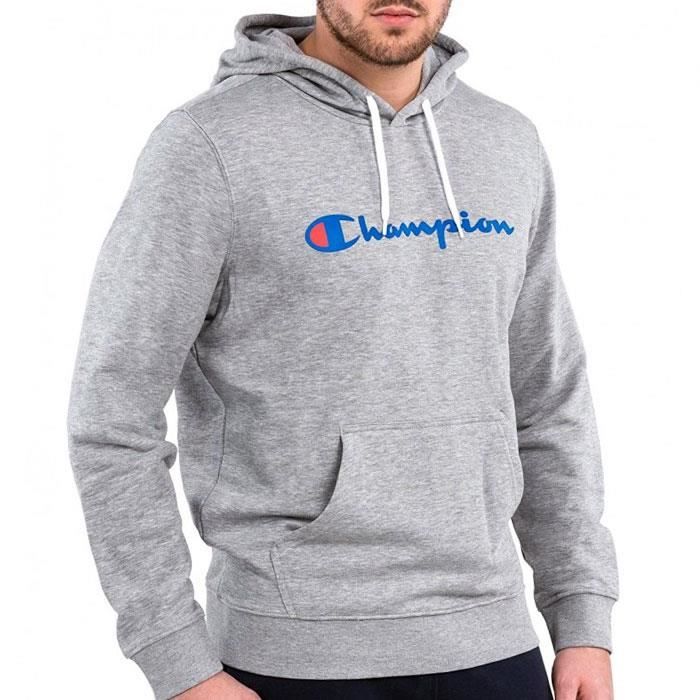 hoodie champion homme gris