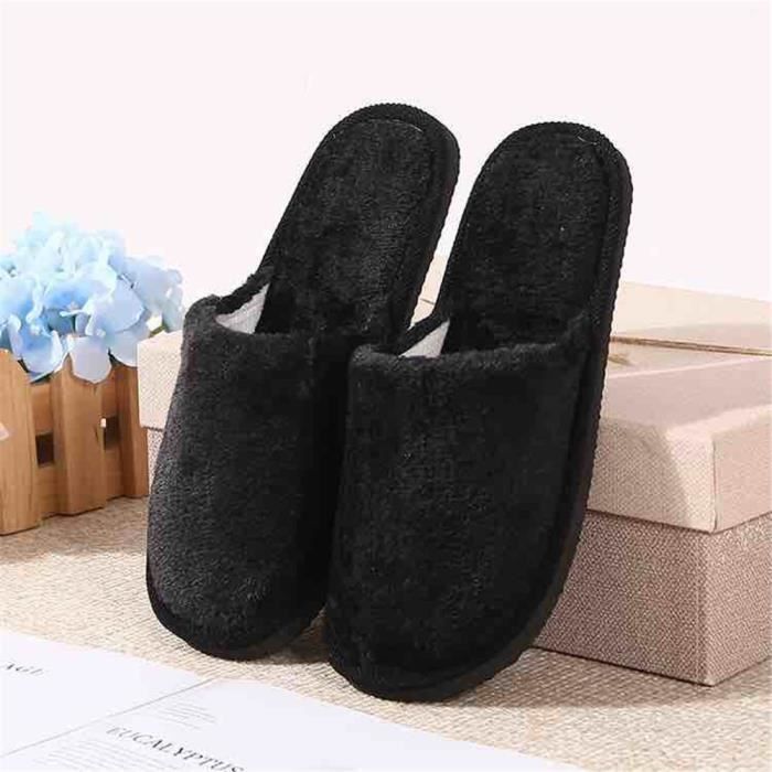 Chaussons Femmes Marque De Luxe Haut qualité Nouvelle Mode Plus De hiver  couleurs de bonbons Coton Chausson Grande Taille 35-40 Noir - Cdiscount