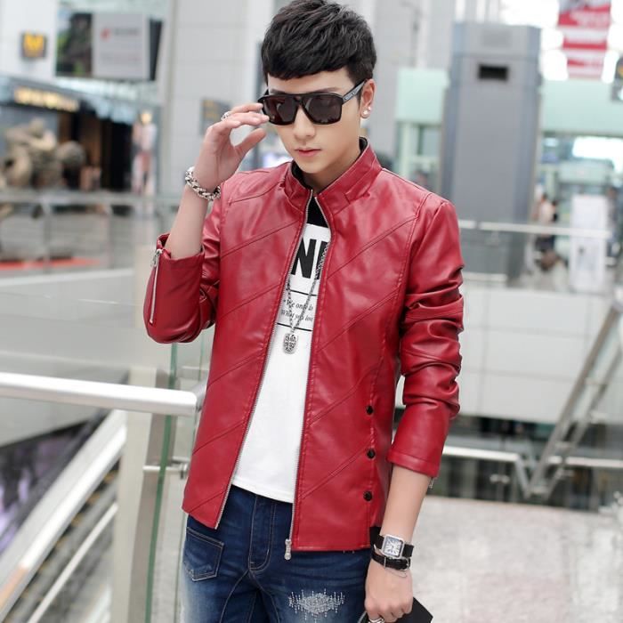Blouson best sale rouge homme