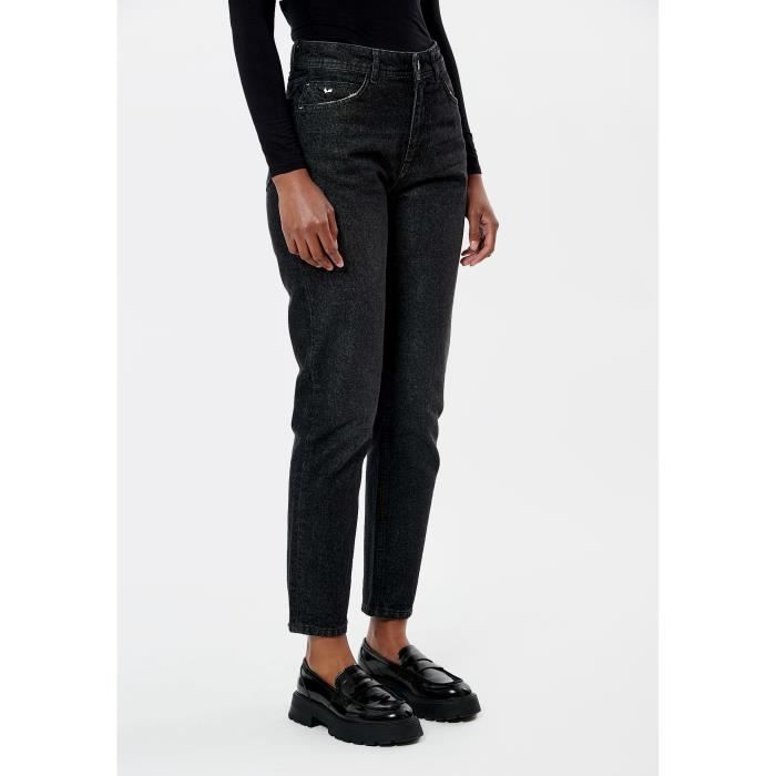 Jeans mom noir clearance femme