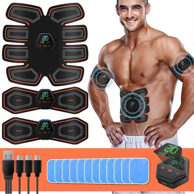 Massfit Ceinture Abdominale Electrostimulation et Musculation EMS