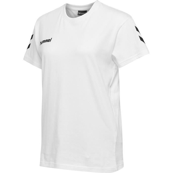 T-shirt femme Hummel Hmlgo - Marque HUMMEL - Genre Femme - Couleur principale Blanc - Couleurs Blanc/noir