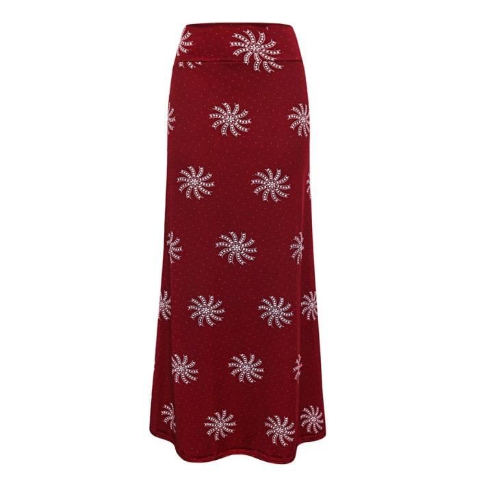 Jupe longue fleurie taille haute Clearance