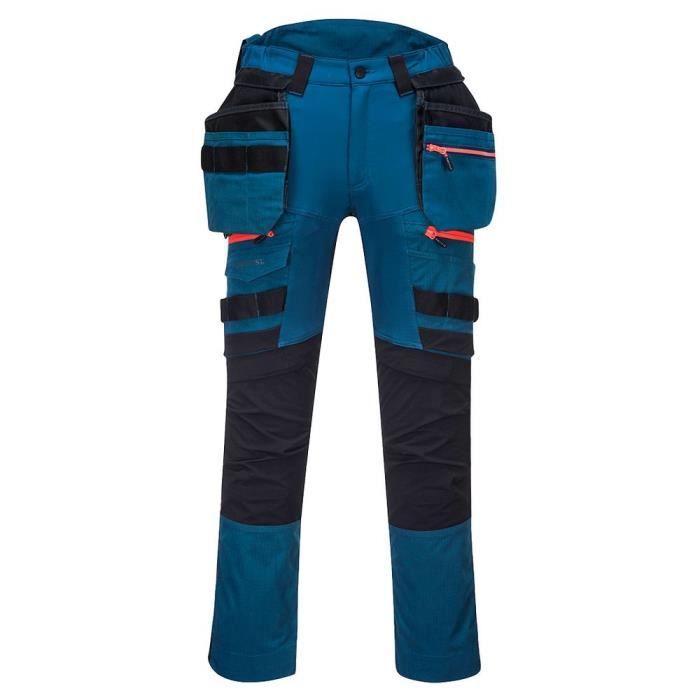 pantalon de travail avec poches amovibles portwest dx4 - bleu - 50
