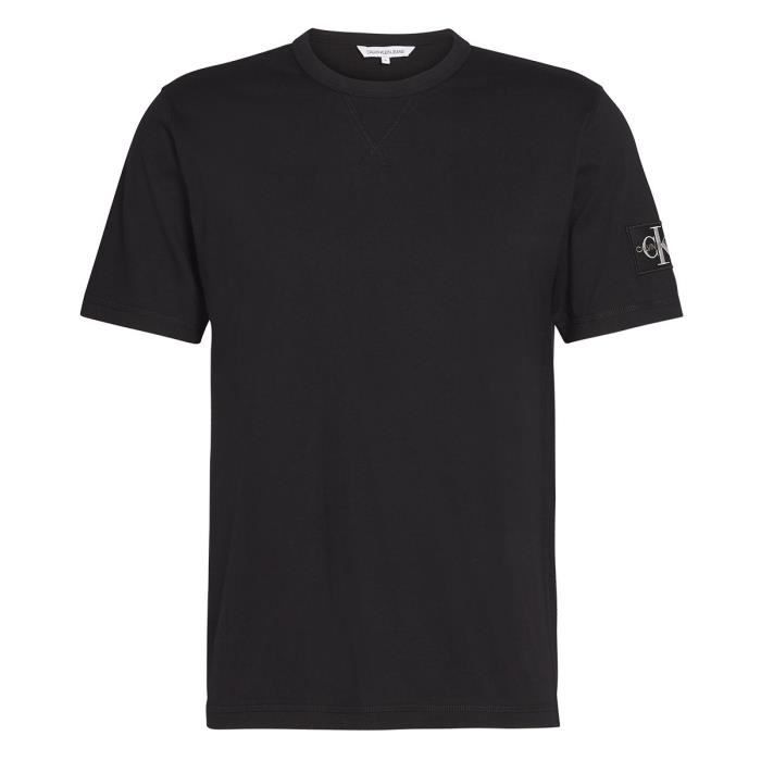 T-shirt Calvin Klein Jeans Monogram Sleeve Badge Reg Tee Noir