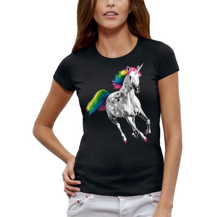 Tee shirt femme licorne 2025