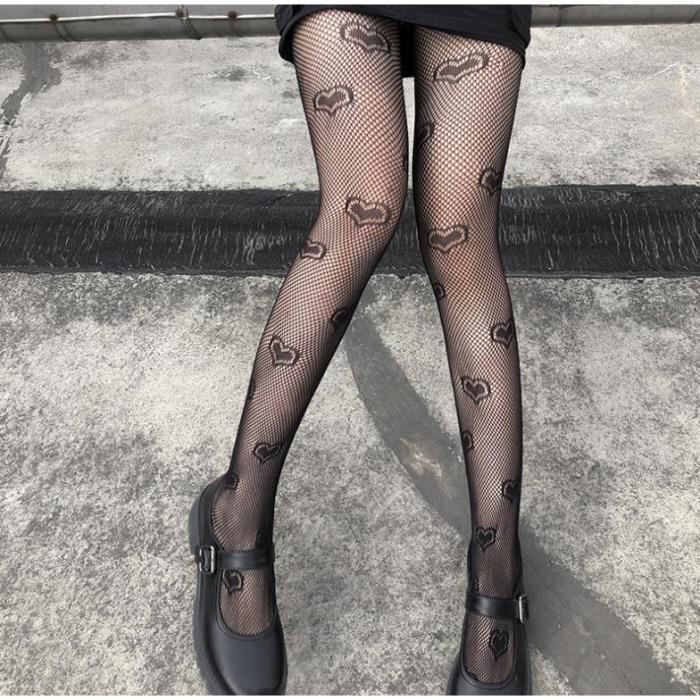 Collants Halloween Femme - Résille Gothique Avec Nœud Dentelle, Motif Creux - Pour Costume, Cosplay, Fête (Nylon) - 8