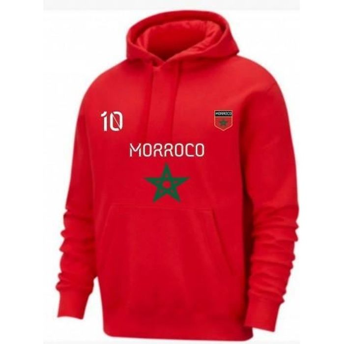 Sweat a capuche homme Foot Maroc rouge