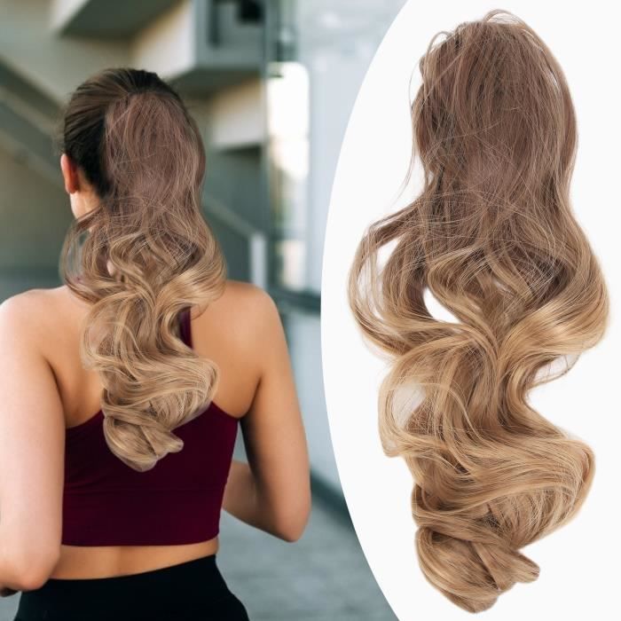 Extensions de cheveux - Mxzzand - Queue de cheval - 55 cm - Fibres ...