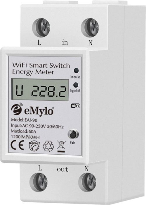 NetBoat Wattmètre Prise Compteur d'Énergie,Compteur d'énergie AC185V-264V Compteur de consommation d'énergie